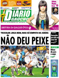 Capa do jornal Diário Gaúcho 31/07/2017