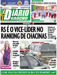 Capa do jornal Diário Gaúcho 31/10/2017
