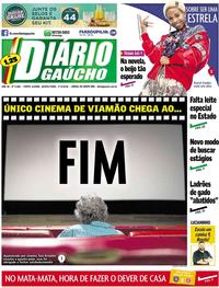 Capa do jornal Diário Gaúcho 01/03/2018