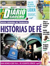 Capa do jornal Diário Gaúcho 01/05/2018