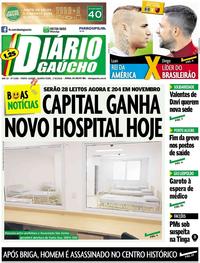Capa do jornal Diário Gaúcho 01/08/2018