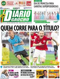 Capa do jornal Diário Gaúcho 01/10/2018