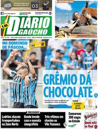 Capa do jornal Diário Gaúcho 02/04/2018