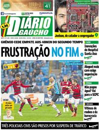 Capa do jornal Diário Gaúcho 02/08/2018