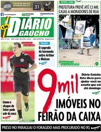 Capa do jornal Diário Gaúcho 04/05/2018
