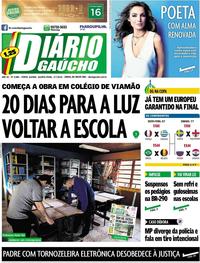 Capa do jornal Diário Gaúcho 04/07/2018