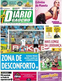 Capa do jornal Diário Gaúcho 05/02/2018