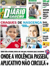 Capa do jornal Diário Gaúcho 05/05/2018
