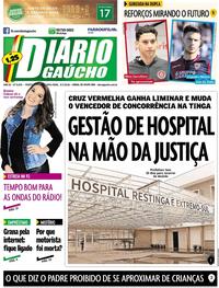 Capa do jornal Diário Gaúcho 05/07/2018
