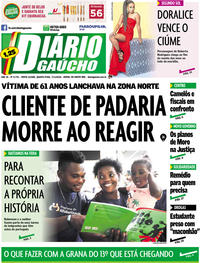 Capa do jornal Diário Gaúcho 07/11/2018