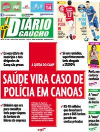 Capa do jornal Diário Gaúcho 07/12/2018