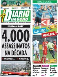 Capa do jornal Diário Gaúcho 08/03/2018