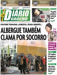 Capa do jornal Diário Gaúcho 08/06/2018