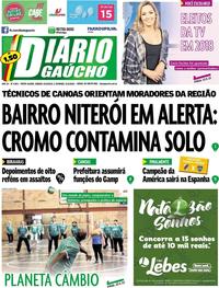 Capa do jornal Diário Gaúcho 08/12/2018