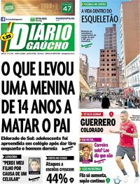 Capa do jornal Diário Gaúcho 09/08/2018