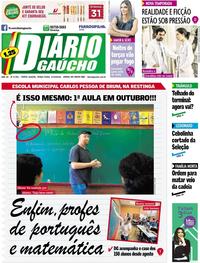 Capa do jornal Diário Gaúcho 09/10/2018