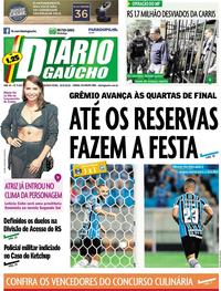 Capa do jornal Diário Gaúcho 10/05/2018