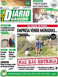Capa do jornal Diário Gaúcho 10/08/2018