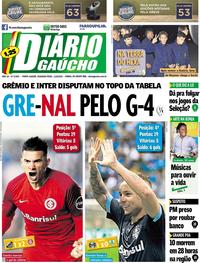 Capa do jornal Diário Gaúcho 11/06/2018