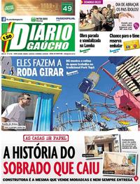Capa do jornal Diário Gaúcho 11/08/2018