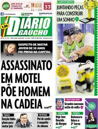 Capa do jornal Diário Gaúcho 11/10/2018