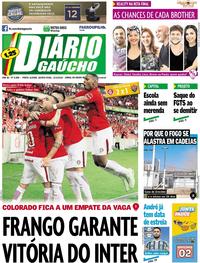 Capa do jornal Diário Gaúcho 12/04/2018