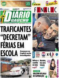 Capa do jornal Diário Gaúcho 12/07/2018