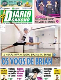 Capa do jornal Diário Gaúcho 13/01/2018
