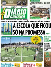 Capa do jornal Diário Gaúcho 13/06/2018