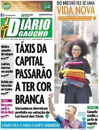 Capa do jornal Diário Gaúcho 13/07/2018