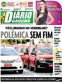 Capa do jornal Diário Gaúcho 13/09/2018