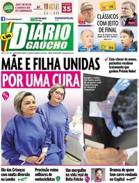 Capa do jornal Diário Gaúcho 13/10/2018