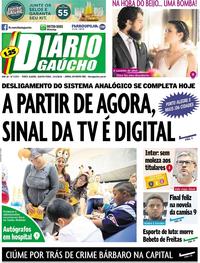 Capa do jornal Diário Gaúcho 14/03/2018