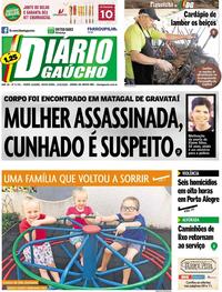 Capa do jornal Diário Gaúcho 14/09/2018