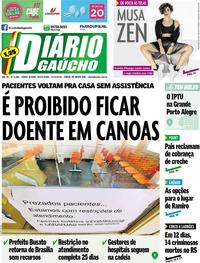 Capa do jornal Diário Gaúcho 14/12/2018