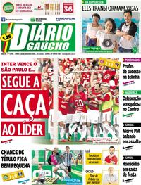 Capa do jornal Diário Gaúcho 15/10/2018