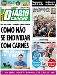 Capa do jornal Diário Gaúcho 16/03/2018