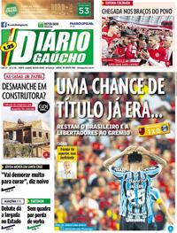 Capa do jornal Diário Gaúcho 16/08/2018