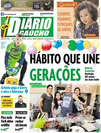 Capa do jornal Diário Gaúcho 17/04/2018