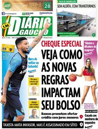 Capa do jornal Diário Gaúcho 18/07/2018