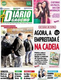 Capa do jornal Diário Gaúcho 18/08/2018