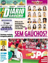 Capa do jornal Diário Gaúcho 19/01/2018