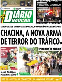 Capa do jornal Diário Gaúcho 19/04/2018