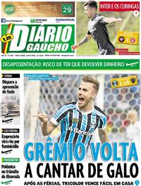 Capa do jornal Diário Gaúcho 19/07/2018