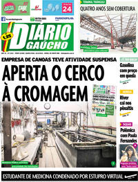 Capa do jornal Diário Gaúcho 19/12/2018