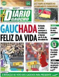 Capa do jornal Diário Gaúcho 20/08/2018