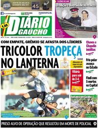 Capa do jornal Diário Gaúcho 21/05/2018