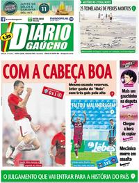 Capa do jornal Diário Gaúcho 22/01/2018