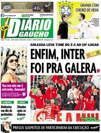 Capa do jornal Diário Gaúcho 22/05/2018