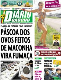 Capa do jornal Diário Gaúcho 23/03/2018